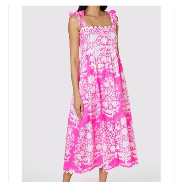 Juliet Dunn Dresses & Skirts - Juliet Dunn Pink and White Sleeveless Dress